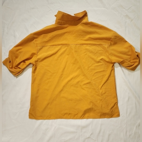 Shein Curve Patched Pocket Drop Shoulder V Neck Casual Blouse Top XL - Picture 8 of 9